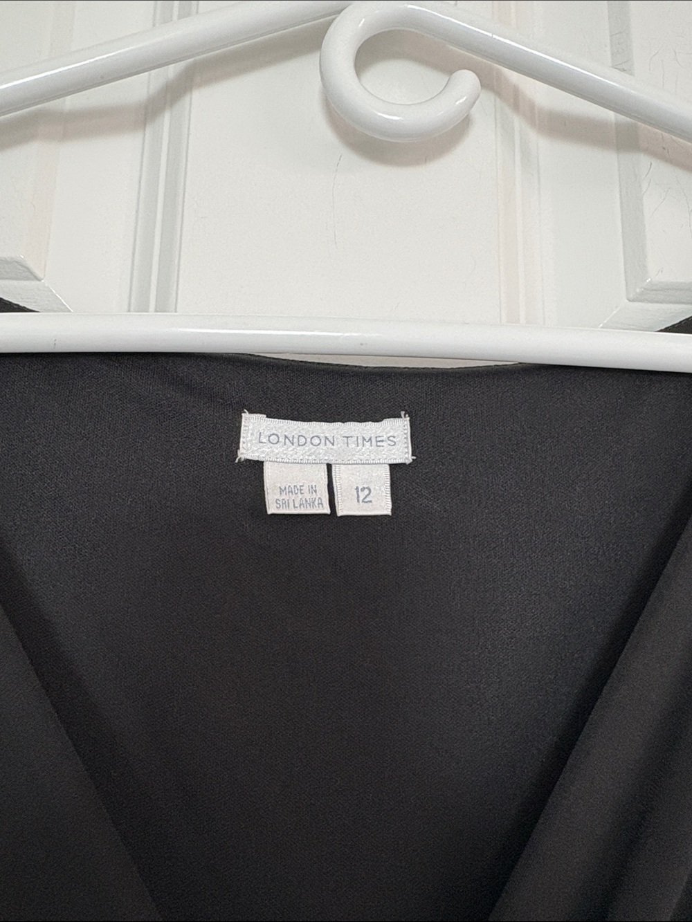 London Times from Maggie London’s Classic Black Tiered V-Neck Women’s Dress - Picture 3 of 8